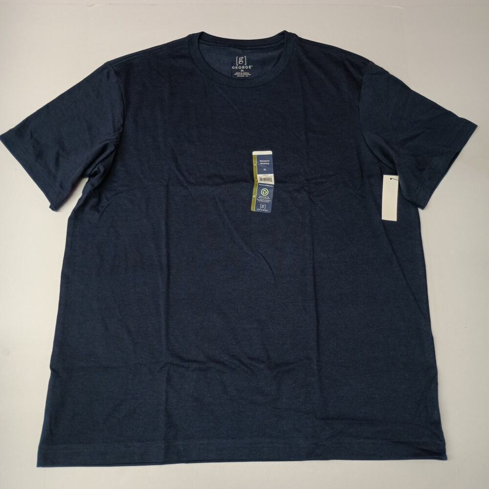 George Men's T-Shirt Size XL XLarge Blue Moisture Wicking